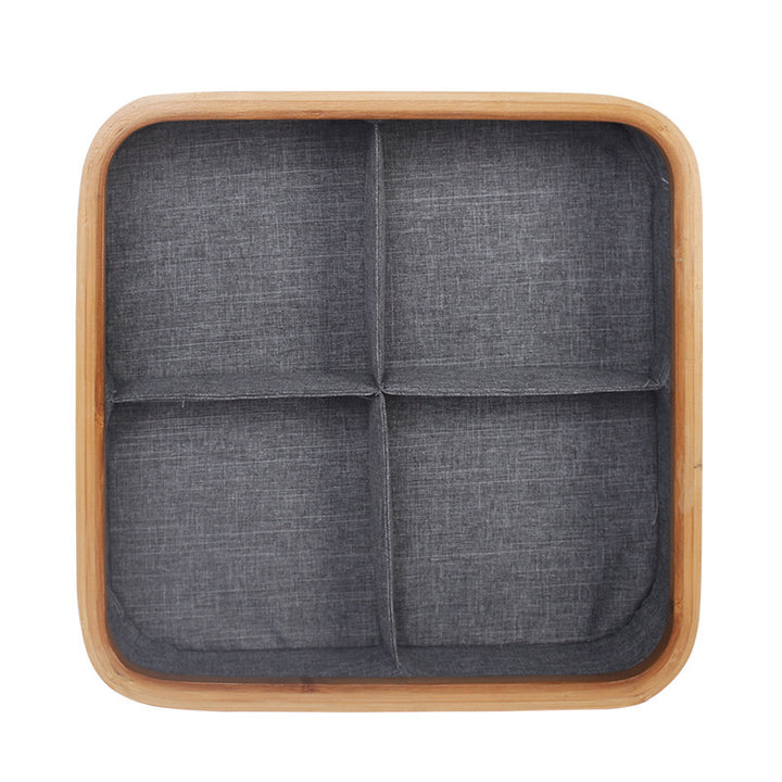 Decorative storage basket with compartments