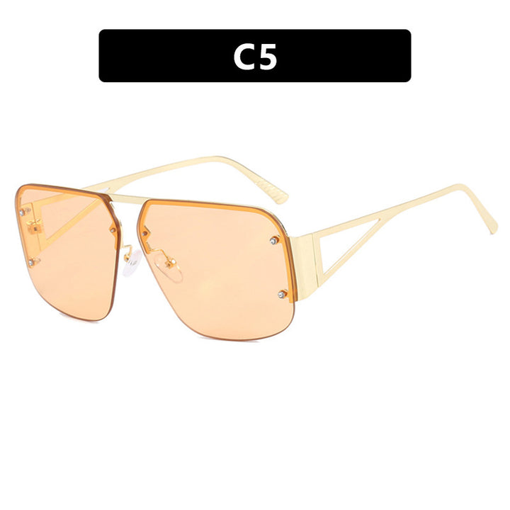 Women’s Futuristic Sunglasses with Square Frame and Mirrored Lenses Stornfield