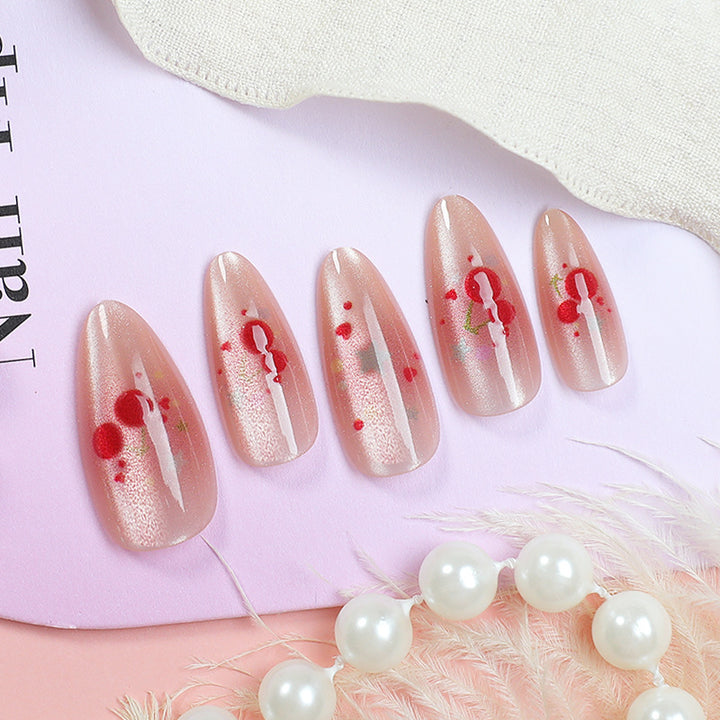 Floral Patterned Press-On Nail Set