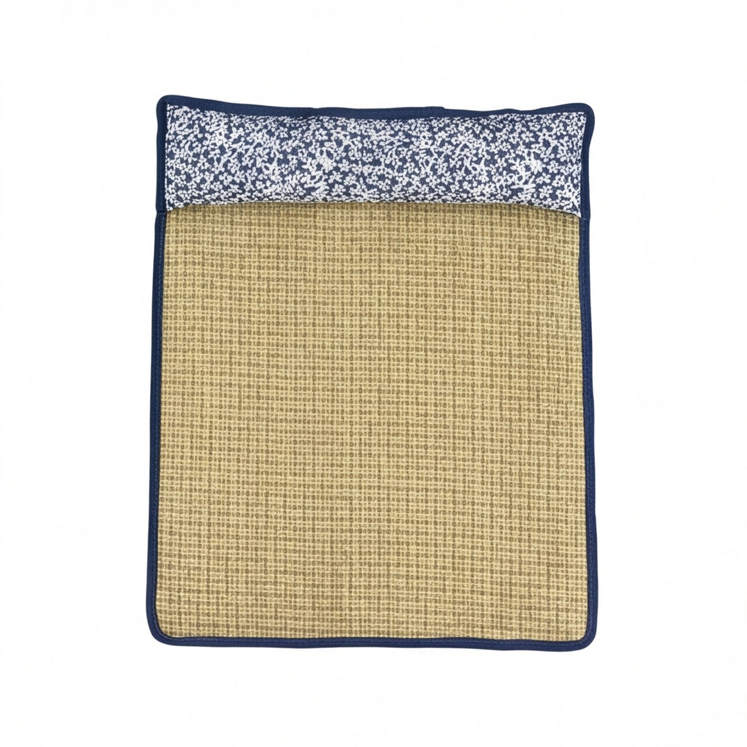 Unisex nan cooling sisal sleeping mat with padded neck pillow for pets Stornfield