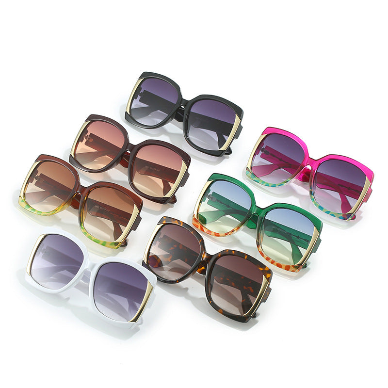 Oversized Tortoiseshell Sunglasses with Gold Accents Stornfield