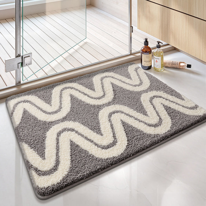 Absorbent Geometric Pattern Bath Mat