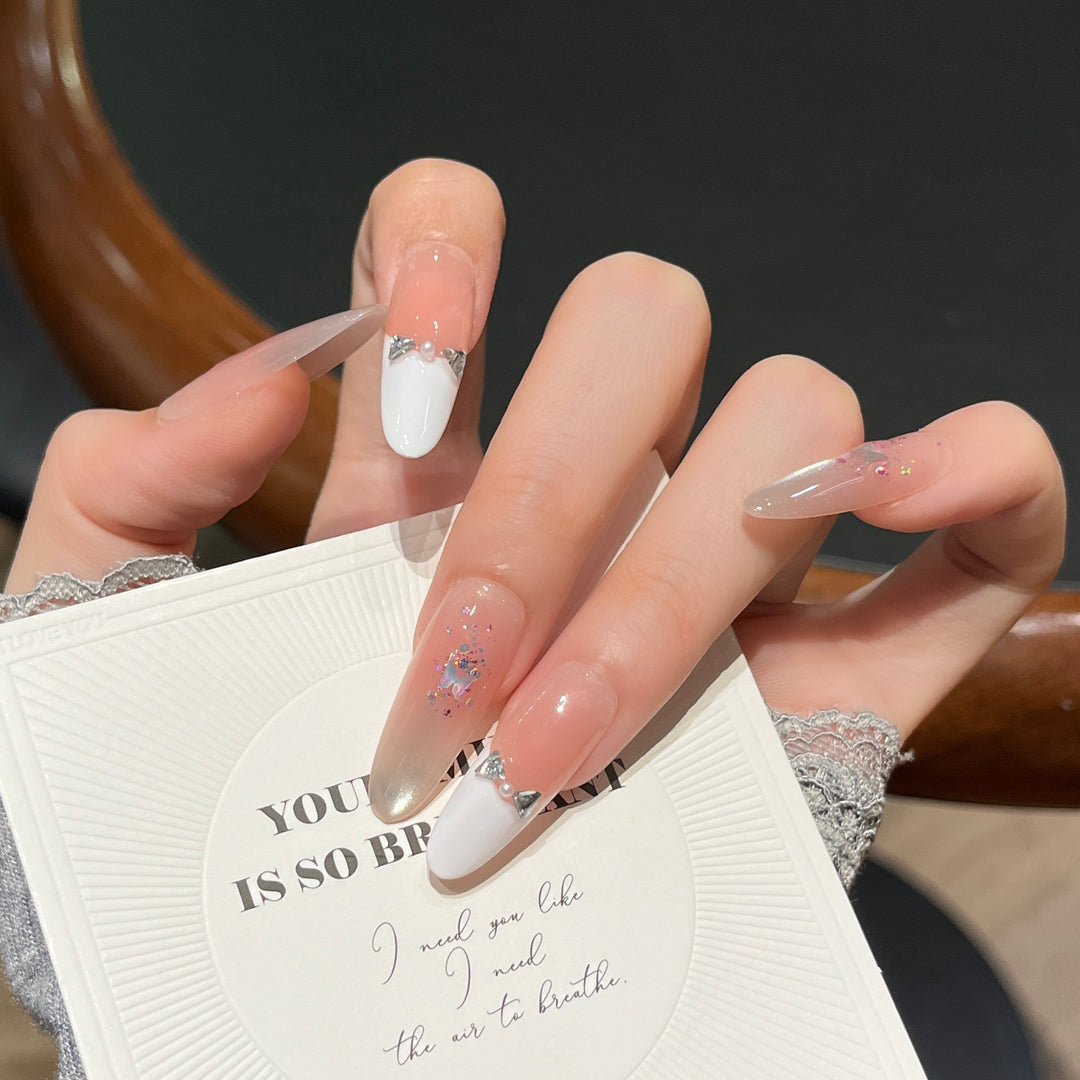 Decorative Stiletto Press-On Nails Stornfield