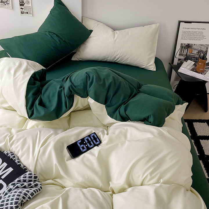 Checked Pattern Duvet Cover Set