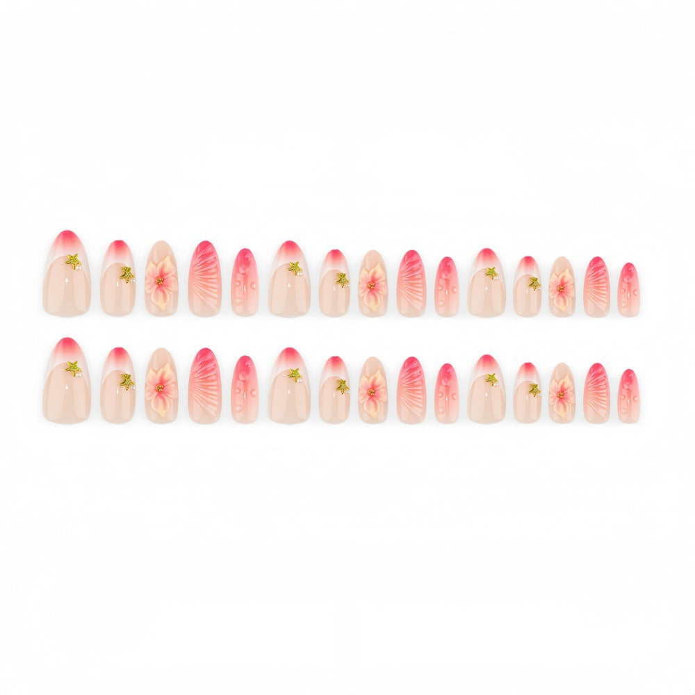Artificial nails with flower and glitter accents Stornfield