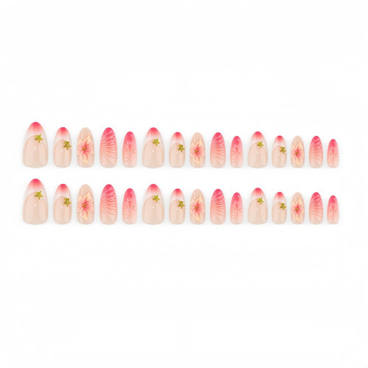 Artificial nails with flower and glitter accents Stornfield