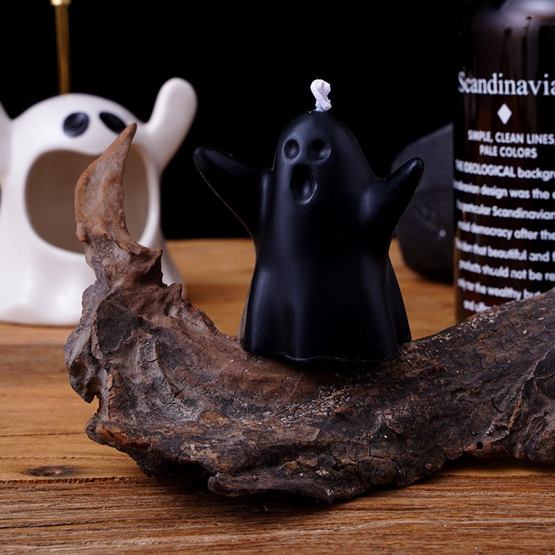 Sculptural Skull-Shaped Decorative Wax Candle