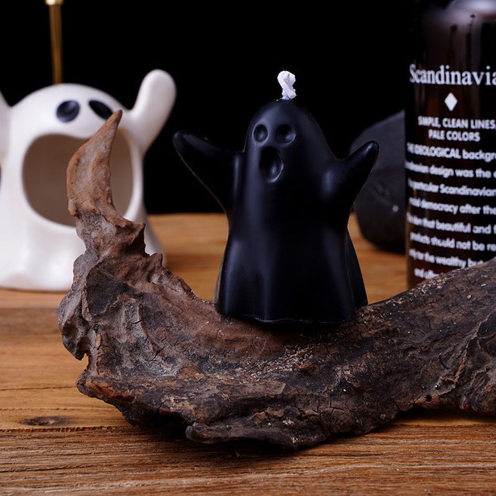 Sculptural Skull-Shaped Decorative Wax Candle