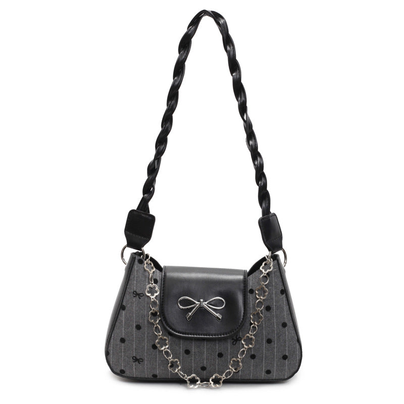 Classic Polka Dot Handcrafted Shoulder Bag