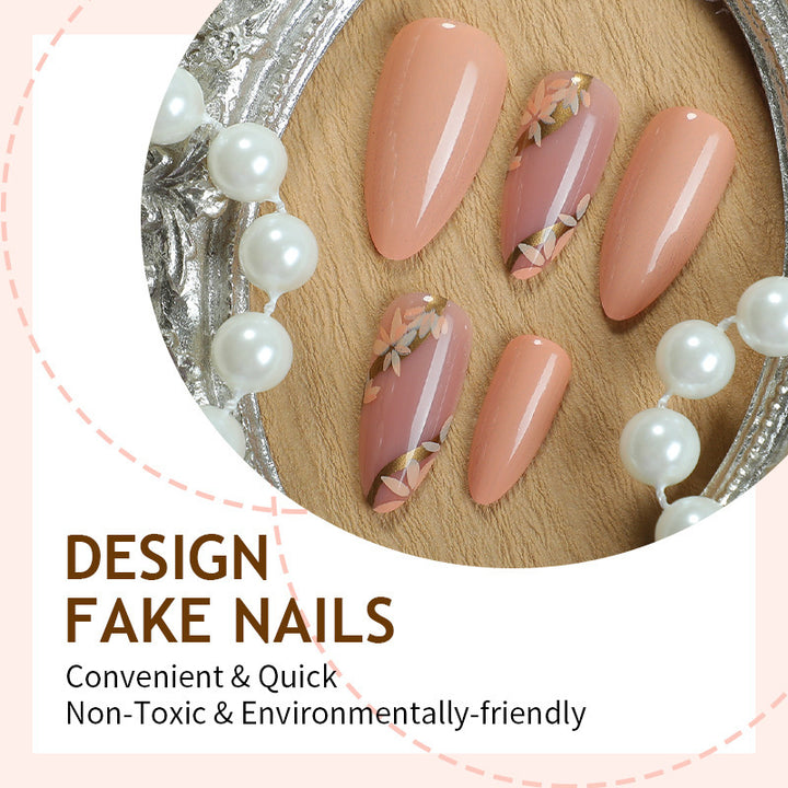 Nail art set with elegant flower patterns Stornfield