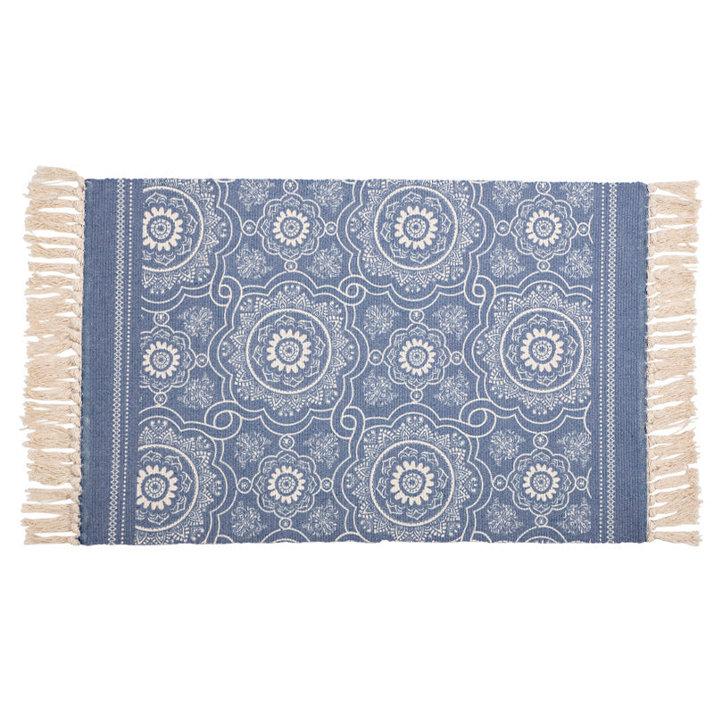 Decorative runner for dining table and console in Boho-Mandala design with fringes Stornfield