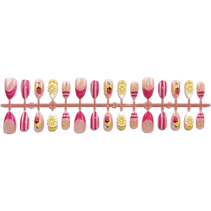 Creative Fruit-Inspired Press-On Nail Art Set