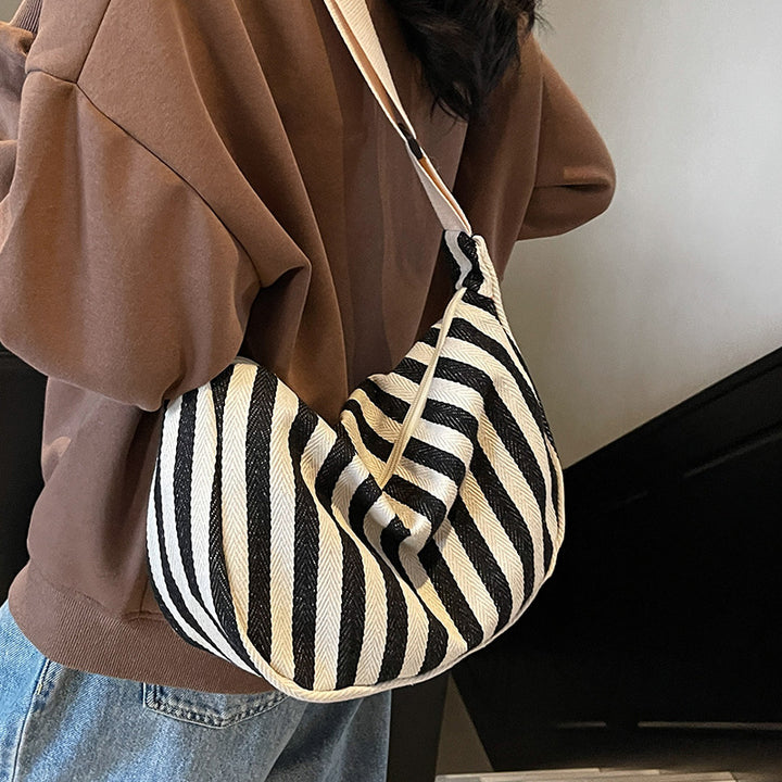 Casual Striped Shoulder Bag