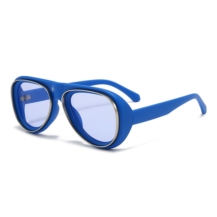 Women's fashionable retro sunglasses with wide frame Stornfield