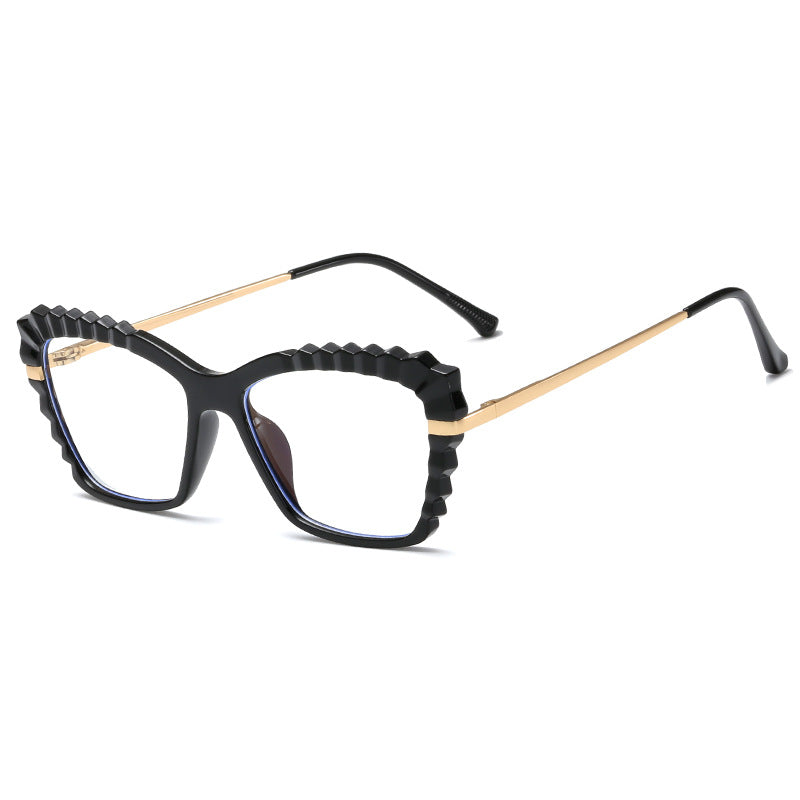 Women oversized glasses with unique wave edge design Stornfield