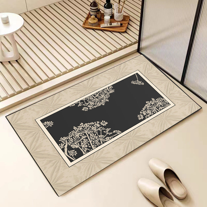 Floral Patterned Bath Mat
