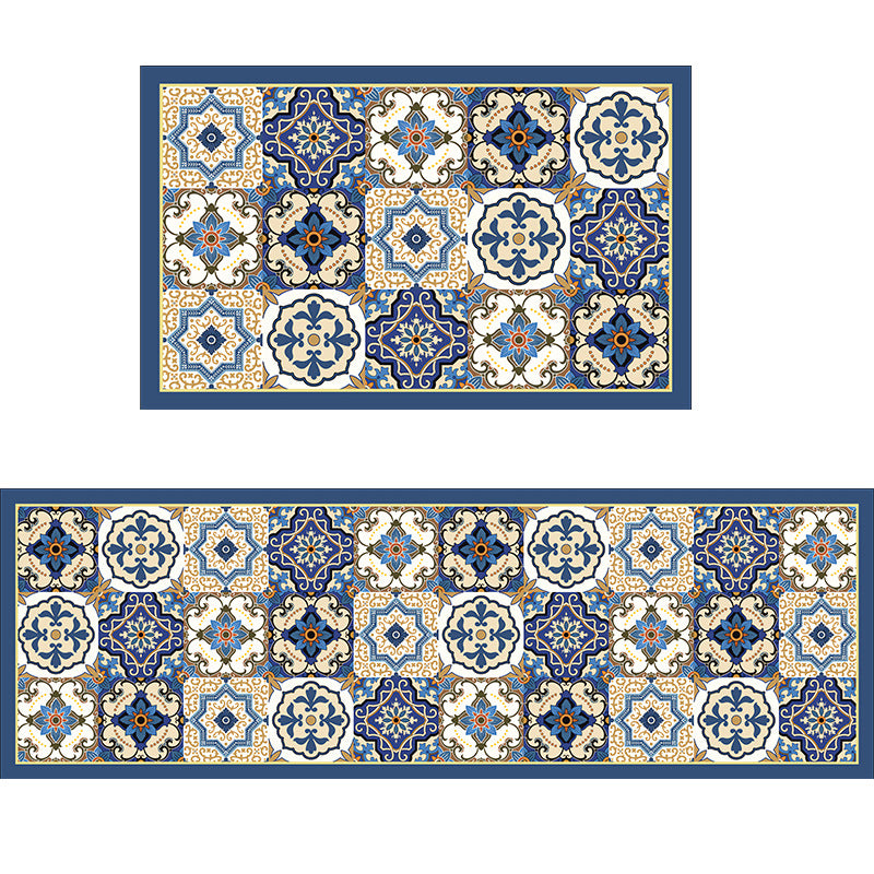 Geometric Pattern Bathroom Mat Set