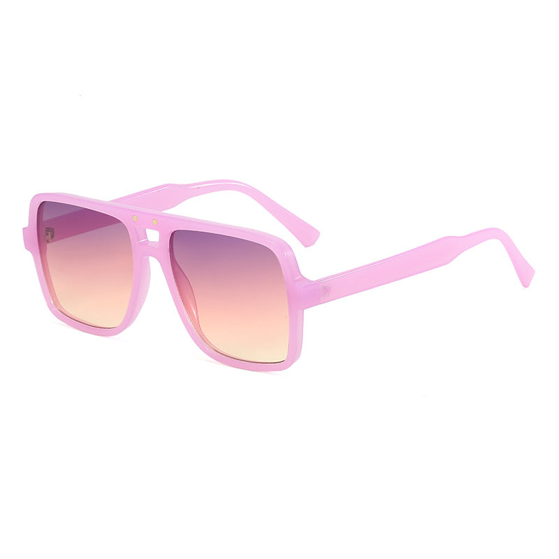 Women's square oversized sunglasses with trendy transparent frame Stornfield