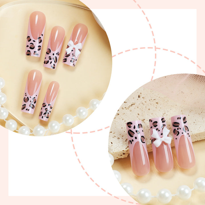Artificial nail set with luxurious leopard patterns Stornfield