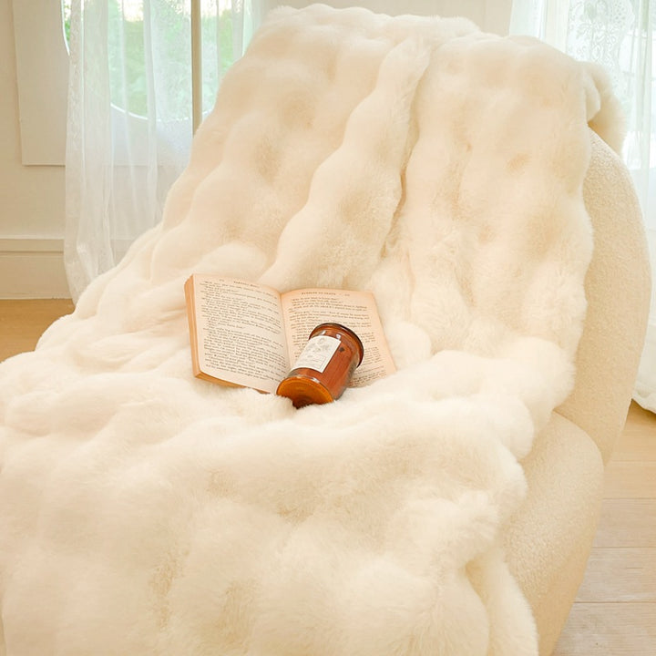 Plush Faux Fur Throw Blanket