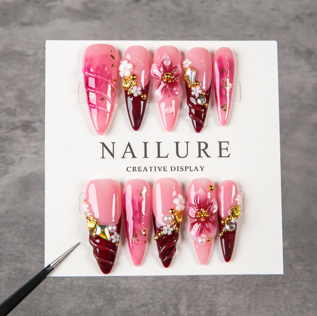Artistic Press-On Nail Enhancements Set