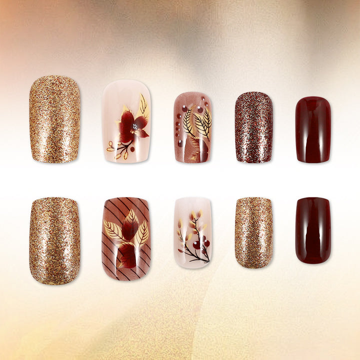 Elegant Artistic Press-On Nail Set Stornfield