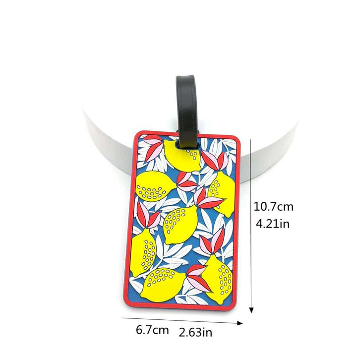 silicone tropical leaf luggage tag with embossed layered design Stornfield