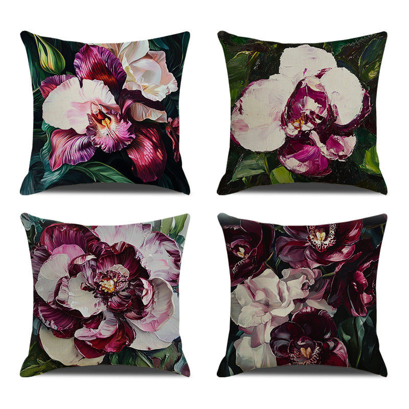 Decorative Floral Art Throw Pillow