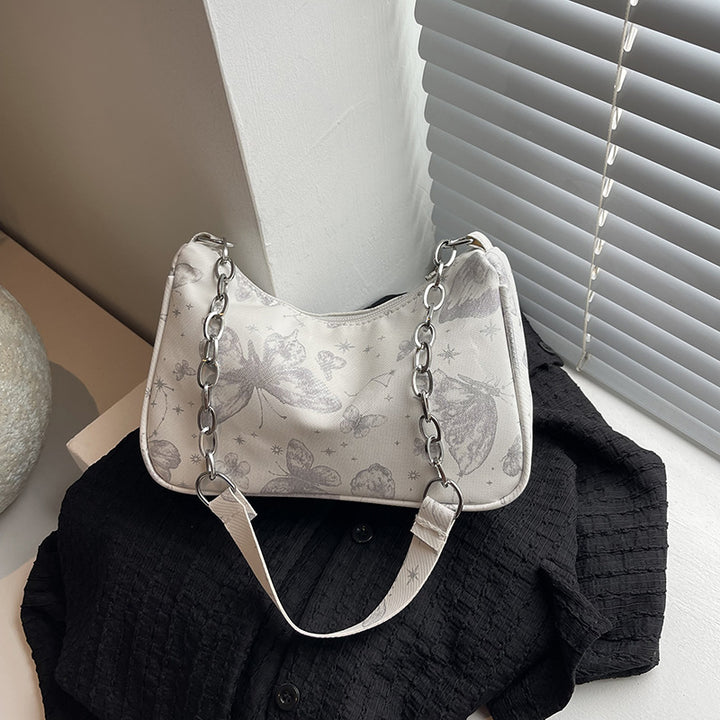 Butterfly Print Designer Hobo Bag