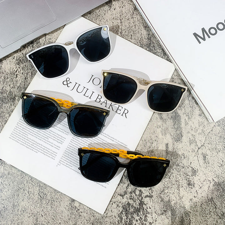 Women's extra-large sunglasses with fashionable chain frame Stornfield
