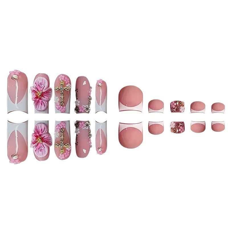Floral Themed Press-On Nail Set Stornfield