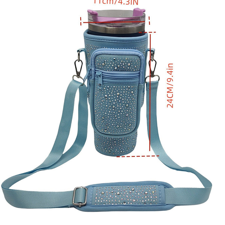 Ladies drinking bottle cover with sparkling rhinestones Stornfield