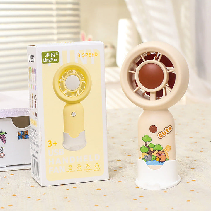 Women Handheld Mini-Fan with USB Charging Function and Ergonomic Design Stornfield