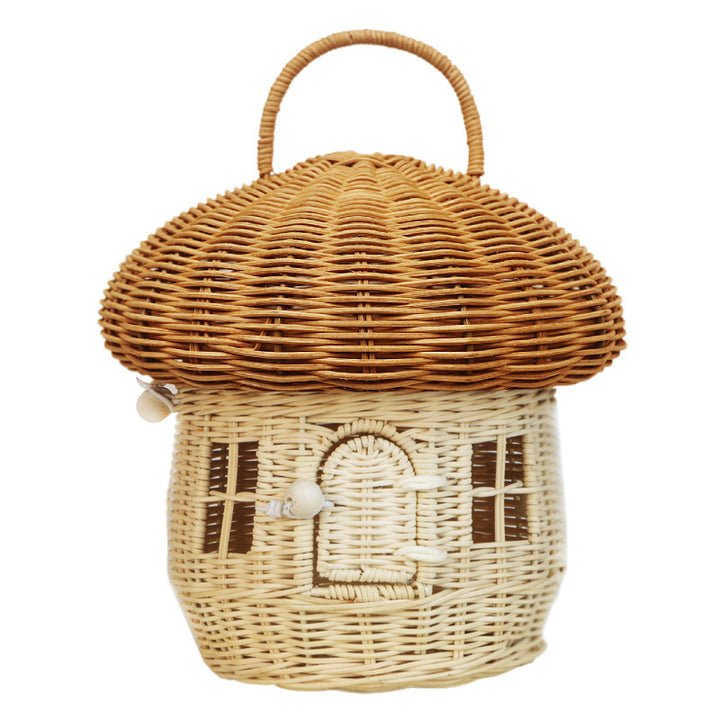 Whimsical Mushroom-Shaped Woven Storage Basket Stornfield