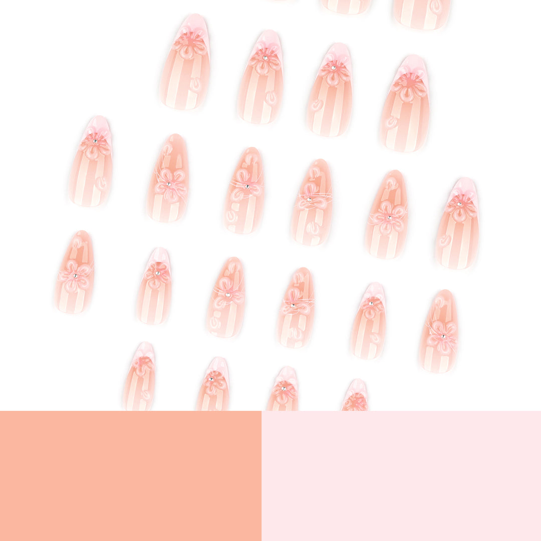 Artful nail extensions with floral 3D details Stornfield