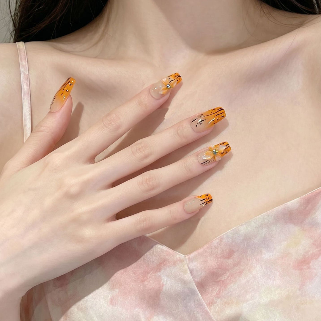 Floral Ombre Press-On Nail Set Stornfield