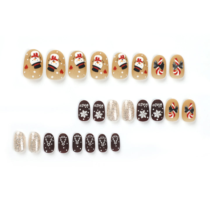 Sparkling winter nail extensions with festive designs Stornfield