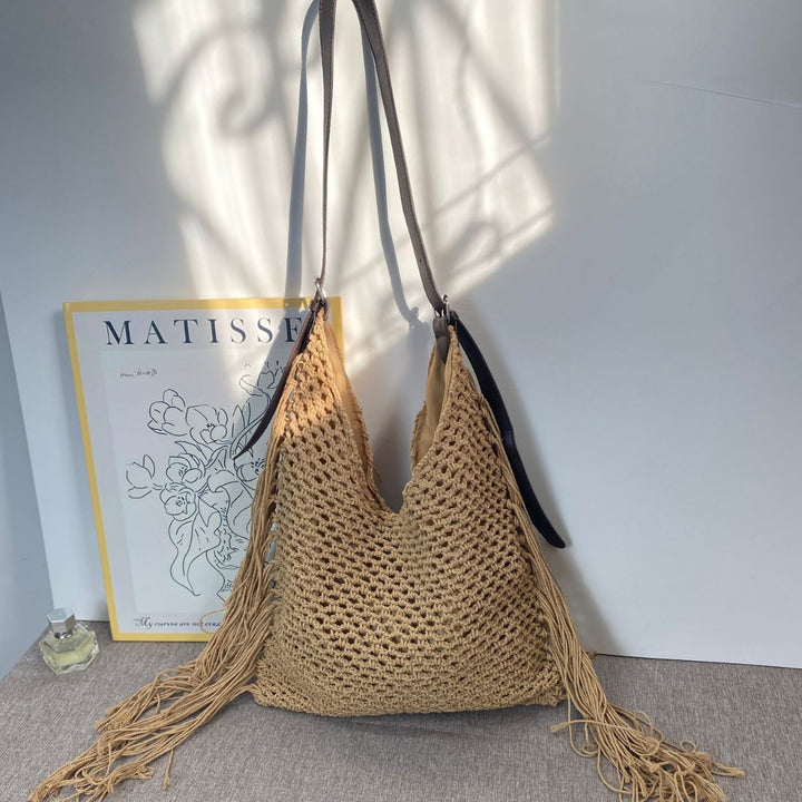 Macrame Crossbody Bag with Fringes Stornfield