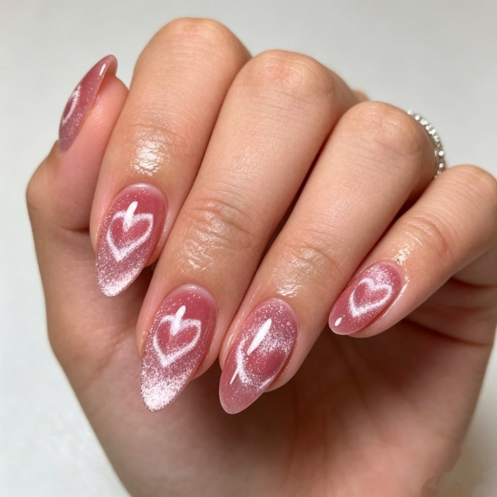 Artificial nails in romantic heart design Stornfield
