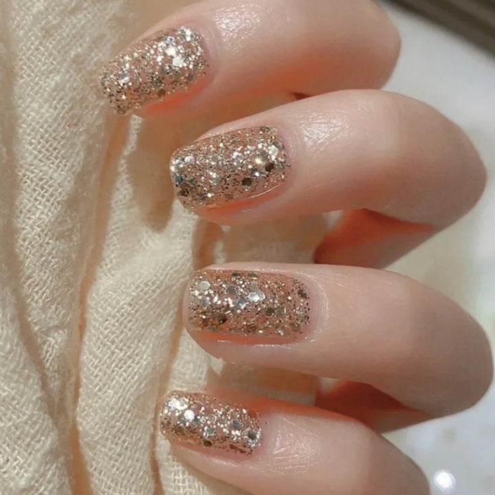DIY Glitter Effect Press-On Nail Set Stornfield