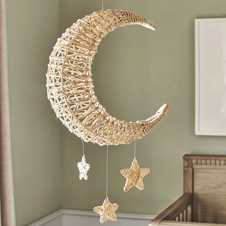 Stylish pendant light made of woven material Stornfield