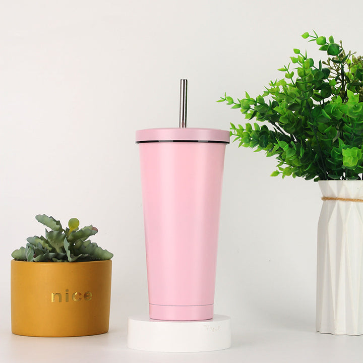 Women's stainless steel drinking cup with straw Stornfield