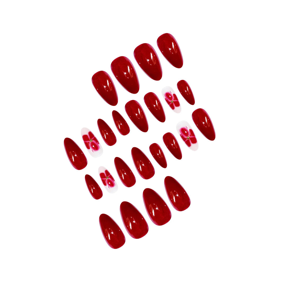 Elegant Floral Press-On Nail Art Stornfield
