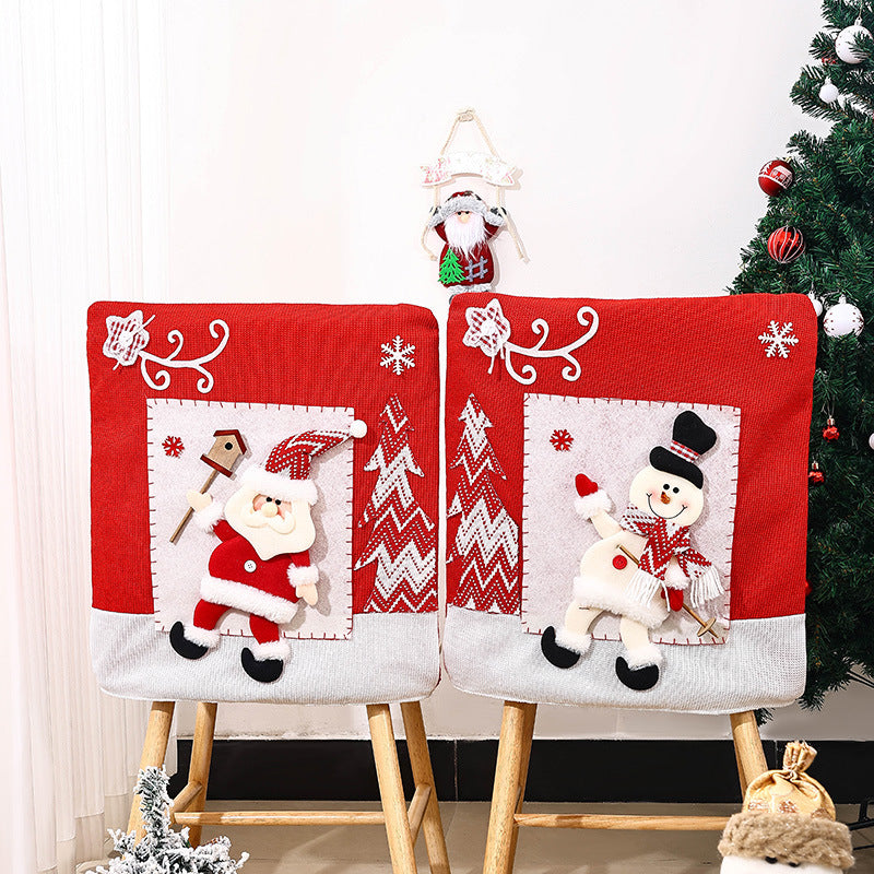 Festive chair covers with Christmas motif Stornfield
