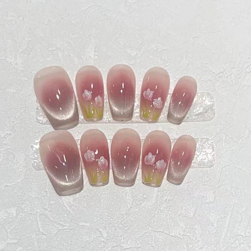 Floral Ombre Press-On Nails Stornfield