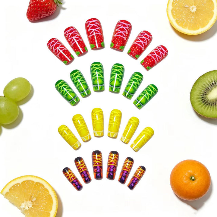 Creative art nails in colorful sneaker design Stornfield