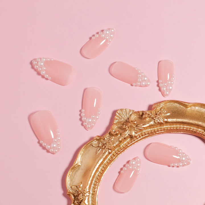 Glamorous Pearl-Accented Press-On Nail Set Stornfield