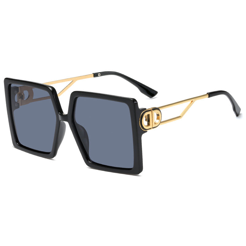 Women's oversized square sunglasses with elegant metal frame and polarizing lenses Stornfield