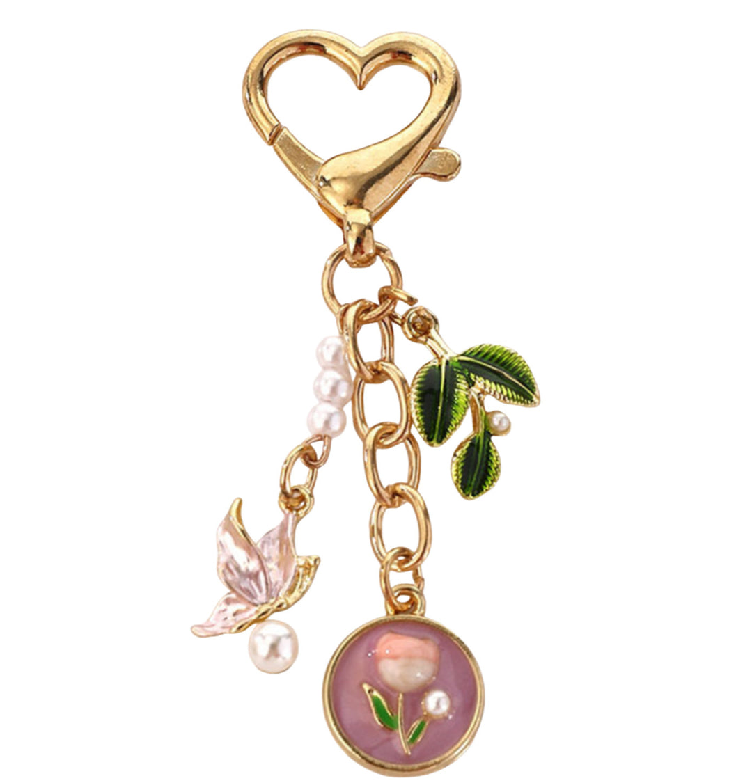 Playful keychain in rose design Stornfield