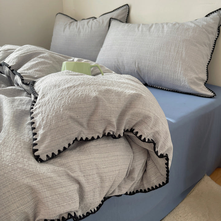 Premium Textured Duvet Cover Set